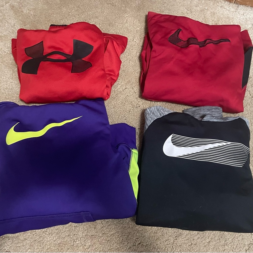Nike Kids Sweatshirts Bundle - Red, Purple, Black